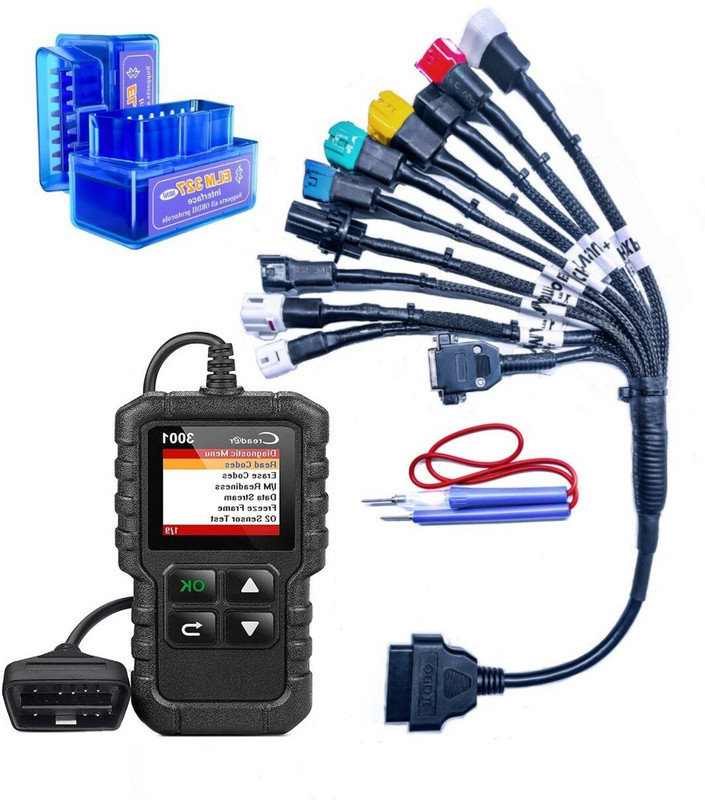 RG Universal BS6 Bike 11 Cord Cable with OBD V311 Scanner free OBD Reader