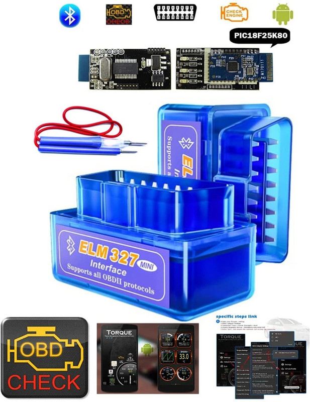 RG ELM327 Scanner Code Readers V2.1 Smart Car Vehicle Diagnostic Scanner Tool 1PCS OBD Reader