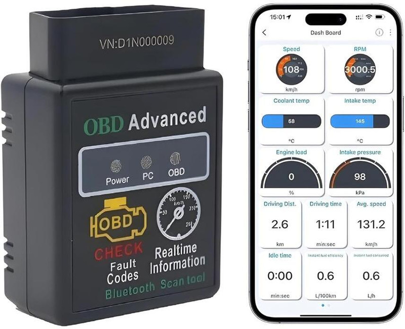 AFFITUDE AUTO Fast Car OBDII Scan OBD2 Bluetooth Diagnose Tool ELM327 Reader OBD Reader