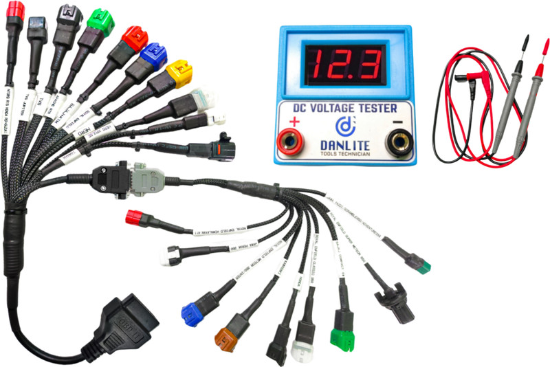 Danlite All BS6 Bike OBD Cable Universal OBD Cable Bike combo Connectors OBD Interface OBD Reader