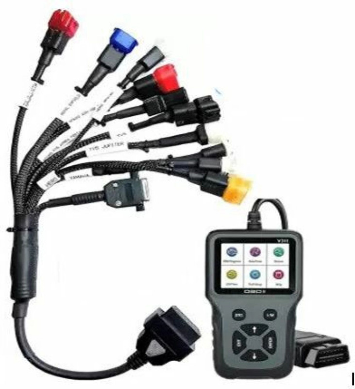 FREEFACE V311 OBD Scanner + 11 Coupler BS6 BIKE OBD CABLE TOOL Set OBD Reader