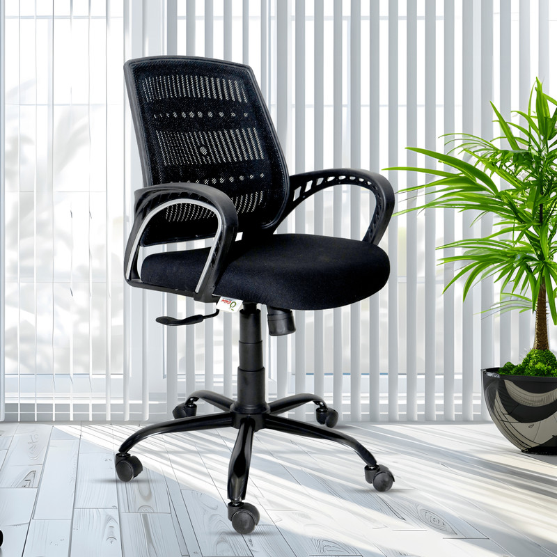 oolive Cosmo OC50 Ergonomic Midback Office Chair Mesh Office Executive Chair Mesh Office Executive Chair(Black, Optional Installation Available)