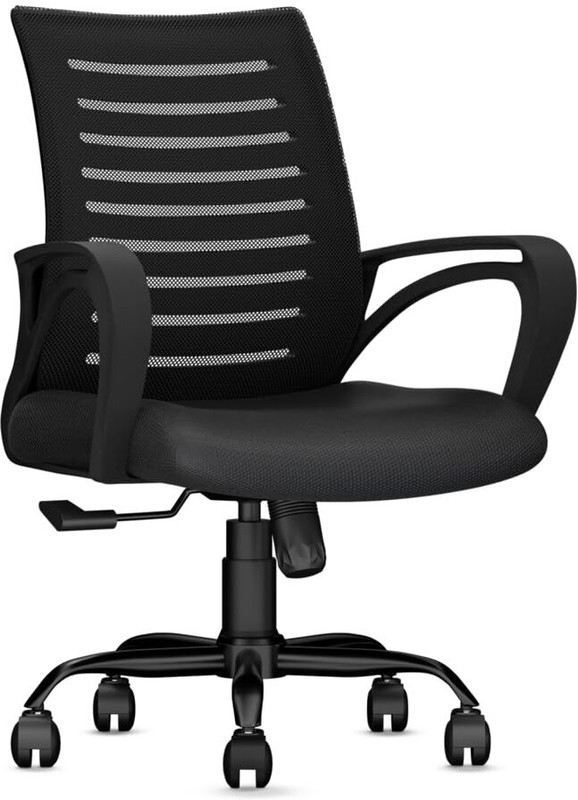 Ayush Traders OfficeLine 360 Series Mesh Office Arm Chair(Black, DIY(Do-It-Yourself))