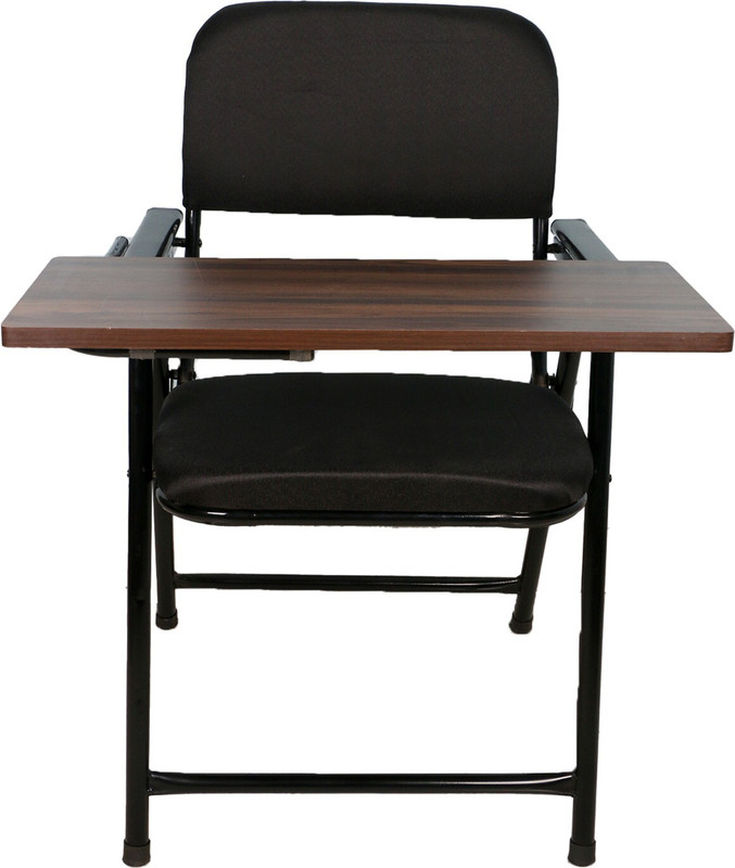 FURNIMAX Folding Study Chair With Cushion & Adjustable Writing Pad Fabric Study Folding Chair(Black, Optional Installation Available)