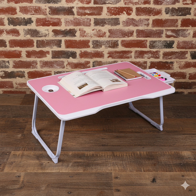 WIFTY Kids Study Table – Sturdy, Foldable, Pink Solid Wood