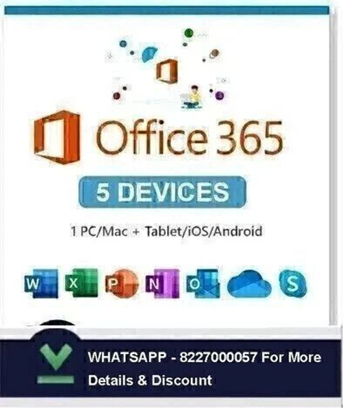 MICROSOFT Office 365 Professional Plus for Windows/MACOS (5 Users/PC, Lifetime Validity)