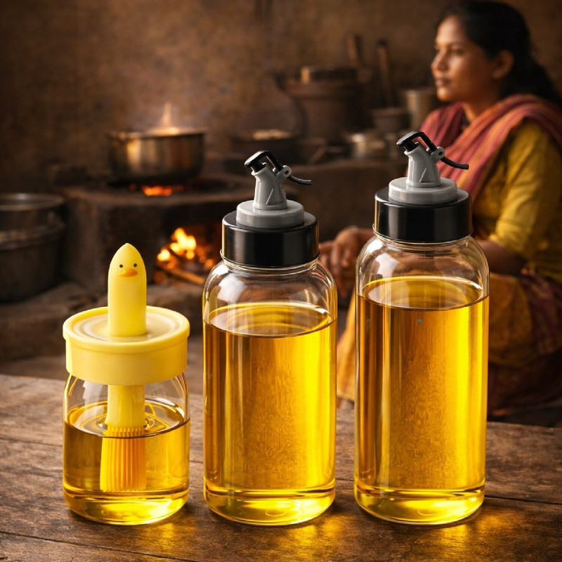OTIZ 2000 ml Cooking Oil Dispenser Set(Pack of 2)