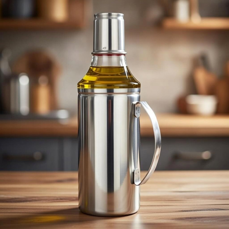 HASTI STEEL 1000 ml Cooking Oil Dispenser(Pack of 1)