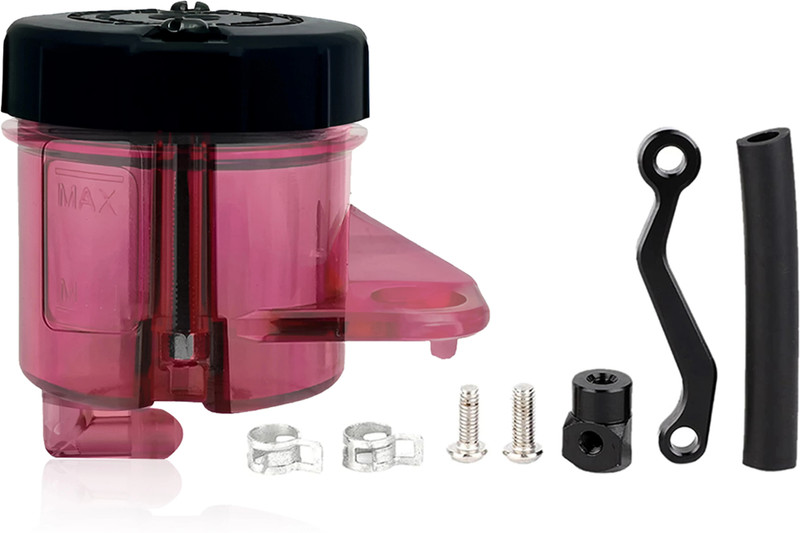 BRXR Universal Motorcycle Oil Cap Reservoir Container Red for Brake/Clutch Fluid Oil Filler Cap