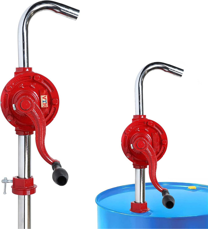 VTH Rotary Manual Hand Oil Steel Barrel Pump Extractor for Drum with Dual Direction Manual Pump(210 L Pack of 1)