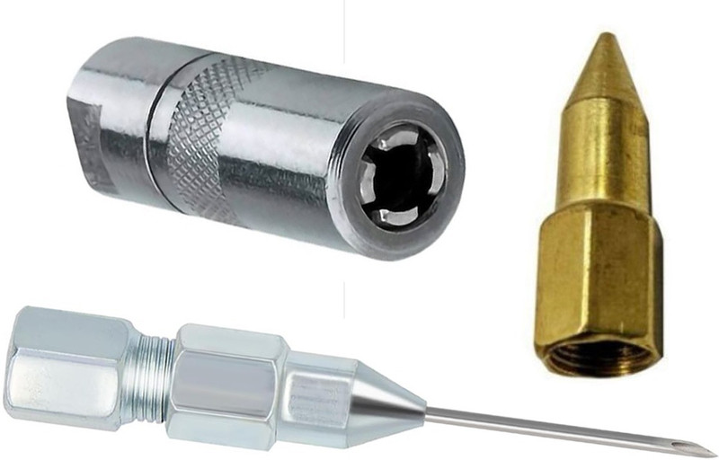 EPITECH MART Grease Gun Adaptor 4 Jaw Adaptor, Needle Tip, Golden Nozzle Manual Dispenser(0 L Pack of 2)
