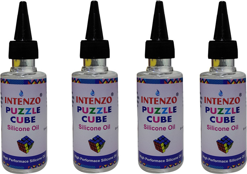 intenzo Silicone Oil Lubricant for Puzzle cube, toys and all Purpose use Manual Pump(100 g Pack of 4)