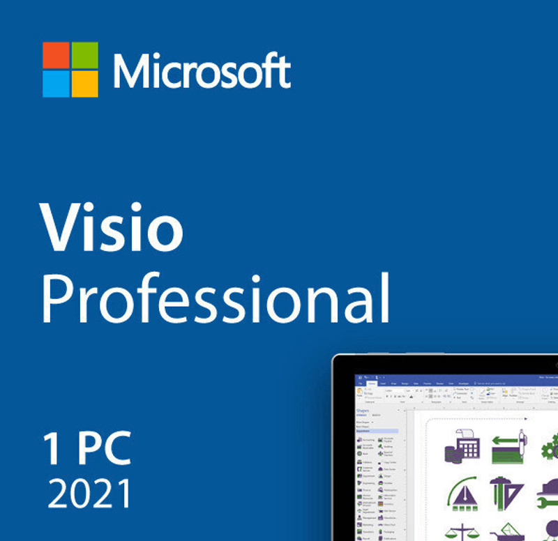 MICROSOFT Visio Professional office 2021/2024 professional plus for Windows (1 User, Lifetime Validity)