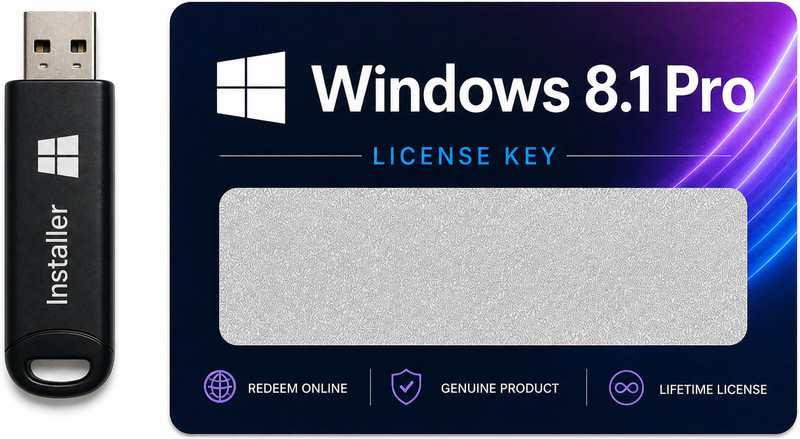 Gamework Windows 8.1 Pro License Key with Installation Pendrive USB Windows 8.1 Pro Redeem Code with USB Installer Media Windows 8.1 Pro Redeem Code with USB Installer Media