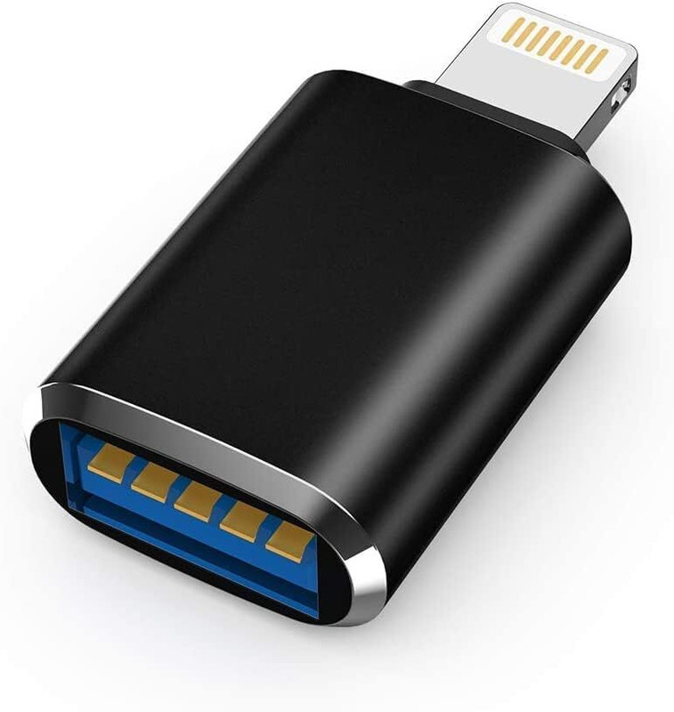 CRAYOTALK Black Lightning to USB 3.0 OTG for iPhone/iPad OTG Phone Converter(All iOS Devices, USB Female Connect USB Flash Drive,Keyboard,Mouse)