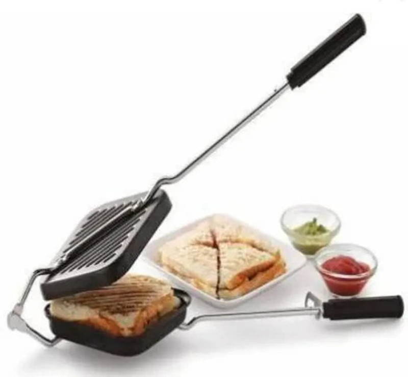 SHRIKHATUSHYAM Premium Non-Stick Grill Sandwich Toaster | Made in India | High Quality 0 W Pop Up Toaster(Black)