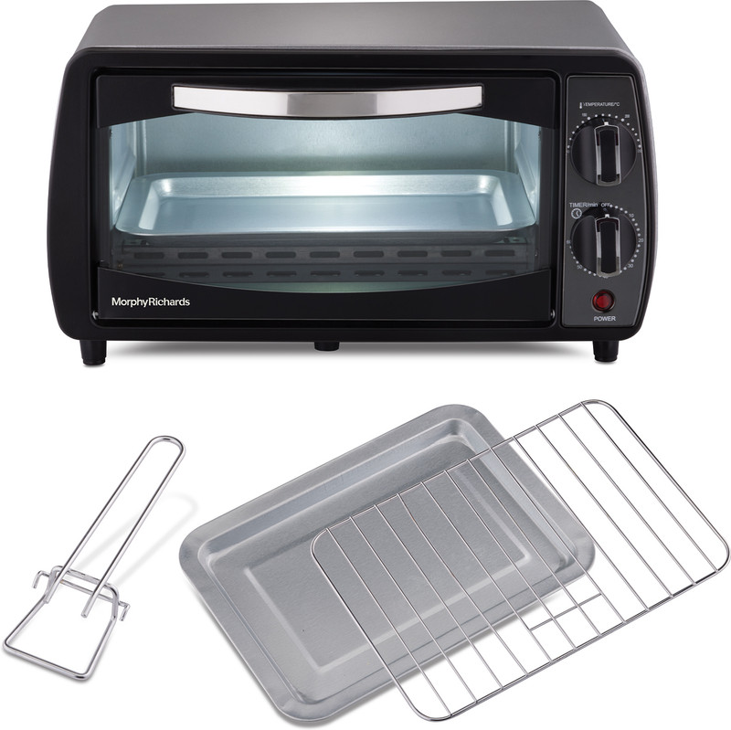 BAJAJ 10-Litre Oven Toaster Grill OTG 1000T, Black/Stainless Steel