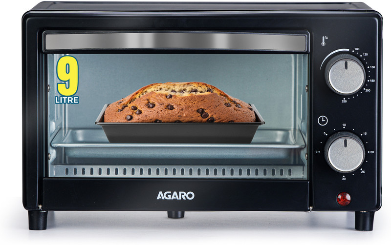 AGARO 9-Litre Marvel-33266, Bake, Toast, Roast, Grill, Adjustable Temp. & Timer, Ready Bell(Black)