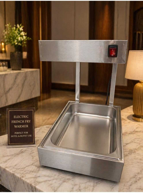 HABBIB 15-Litre ELECTRIC FRENCH FRIES WARMER FOR HOTELS AND RESTAURANT(silver)