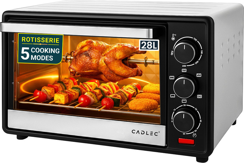 Cadlec 28-Litre Oven Toaster Grill (OTG)(OvenMate, Silver and Black)
