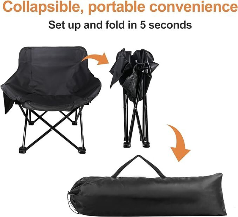 DebRifo Compact Camping Chair Portable Foldable Nylon Inversion Table