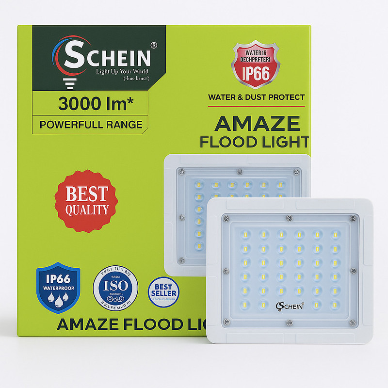 SCHEIN 30W Flood Light BIS Approved R-97001929 | Green Bright LED | Waterproof Outdoor Lamp (Pack of 1) Flood Light Outdoor Lamp(Green)