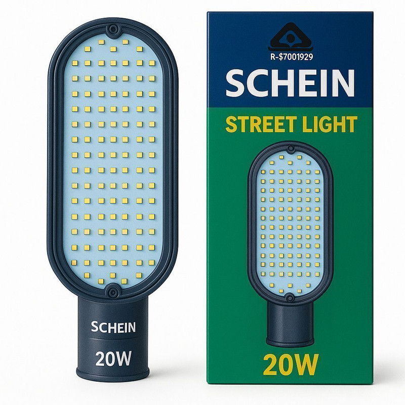 SCHEIN 20W Street Light, Outdoor LED Lamp, BIS Approved Street Light, Waterproof Street Light, Energy Saving LED Light, Cool White LED Street Light | PACK OF 1 Street Light Outdoor Lamp(White)