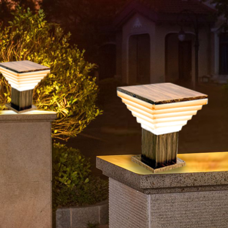 KINIS KIN- ANTIQUE DELUXE G/L, PACK OF 2 Gate Light Outdoor Lamp(Gold, White)