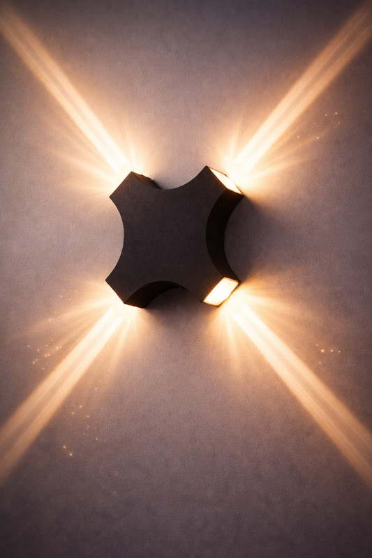 spark world A7 Black Square Light Gate Light Outdoor Lamp(Yellow)