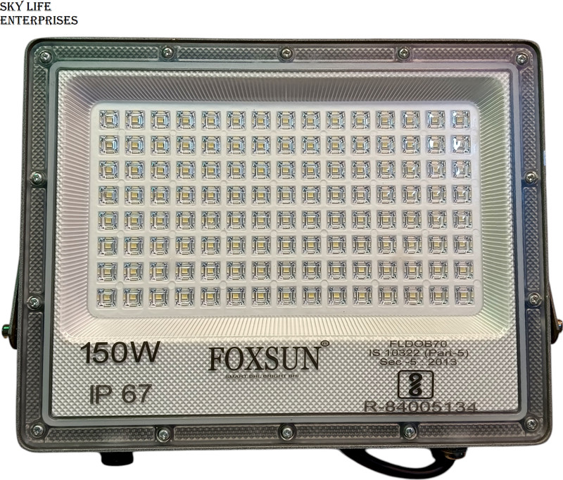 FOXSUN 150W Lens Flood Light With Extension Bracket 180 Bright SMD Light IP67 Waterproof Flood Light Outdoor Lamp(White)