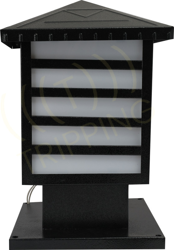 tripping Black B22 Holder Antique Design Waterproof & Rustproof Gate Lamp for Home, Garden, and Outdoor Poles & Pillars Decorative Metal Light for Patio, Compound, Wall, and Pillars Gate Light Outdoor Lamp(Black)