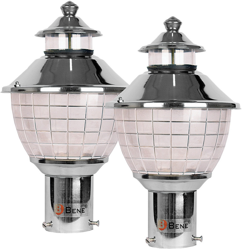 BENE Garden Light Nice RG 23 Cm (Pack Of 1 Pcs) Gate Light Outdoor Lamp(Steel)