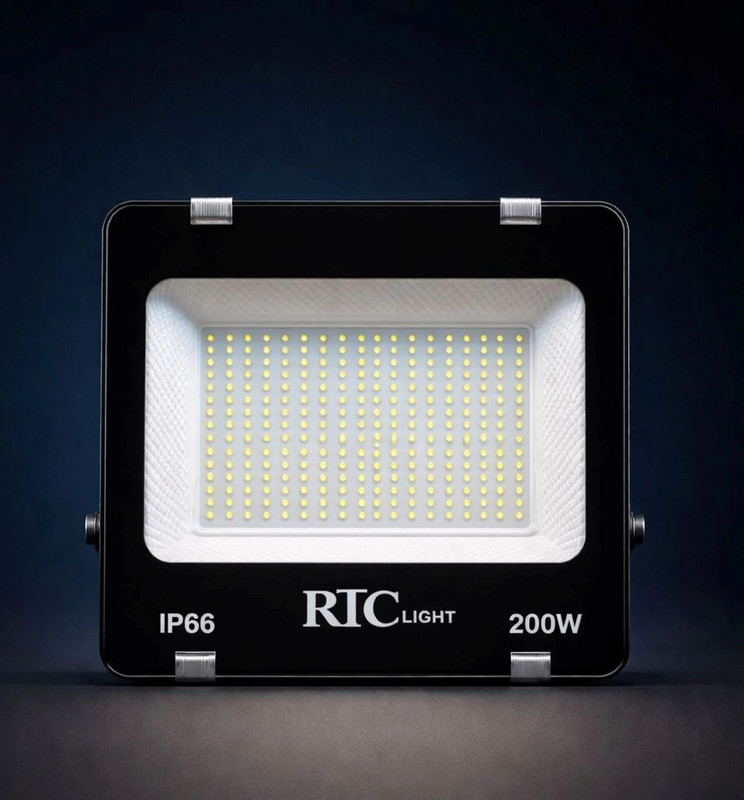 RTC LIGHT 200W RTC LED Flood Light IP66 Heavy Duty Outdoor Lighting Flood Light Outdoor Lamp(Black)