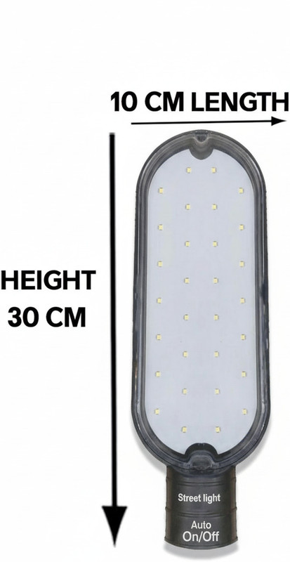 Jeko 25 Watt LED Street Lighting Solution Smart Auto On/Off Day Night Sensor, Robust Polycarbonate Body, BIS Approved, ISO Certified, Weather Resistant for Streets, Parking & Public Areas Street Light Outdoor Lamp Street Light Outdoor Lamp(White)
