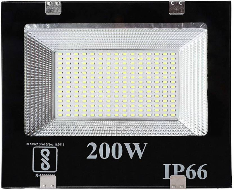 NIHAKA 200 W Waterproff Ip66 Ultra Slim Led Outdoor Flood Light (Pack of 1) Flood Light Outdoor Lamp(White)