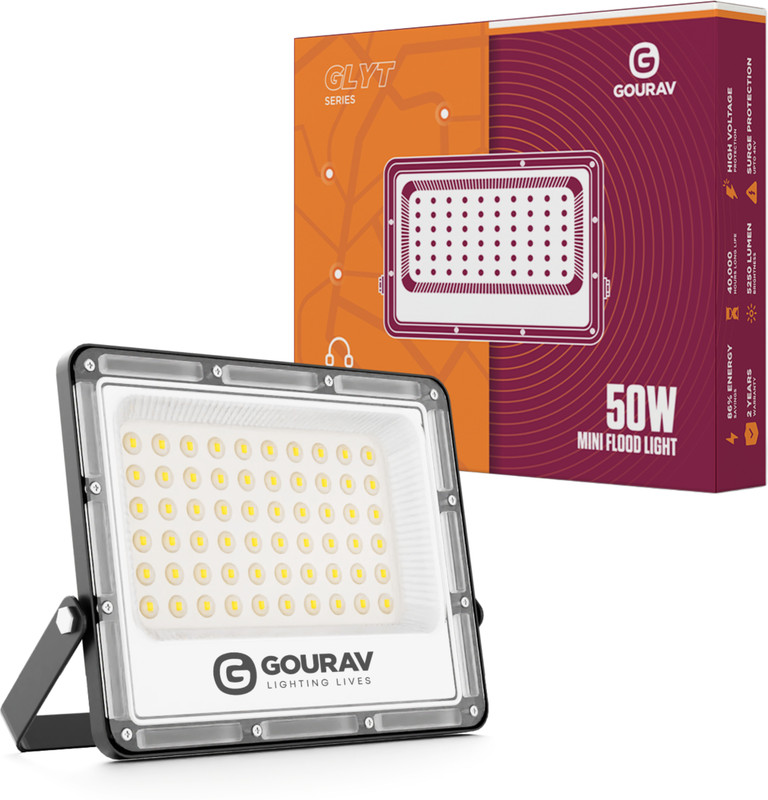 GOURAV GO-GFLM-50 Flood Light Outdoor Lamp(White)