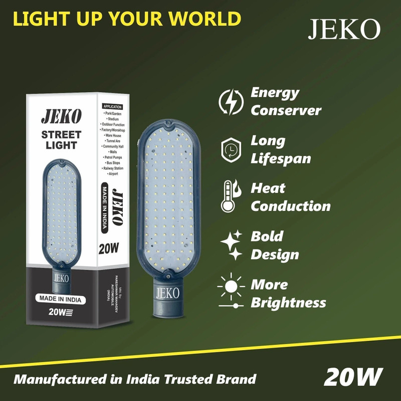 Jeko Led 20 Watt-Flood Light Waterproof- Gate Street Light Outdoor Lamp(White)