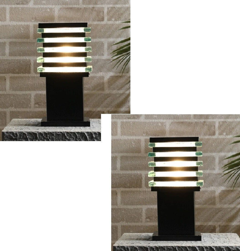 Delbay Modern Design Waterproof Pole, Pillar, Garden, Gate Lamp Exterior Light Gate Light Outdoor Lamp(Black)