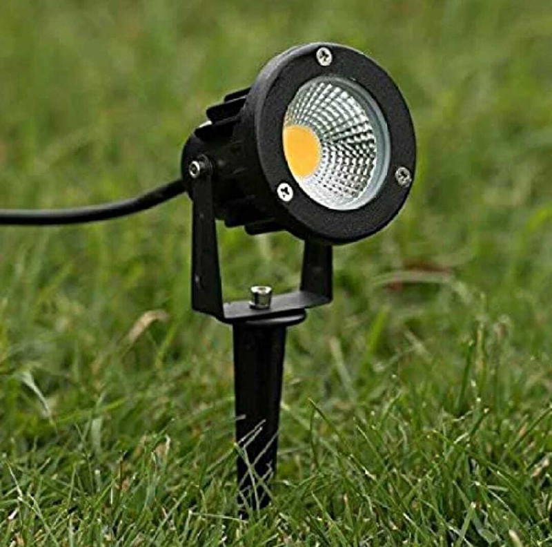 spark world 5 Watt Garden Spike light Post Light Outdoor Lamp(Yellow)
