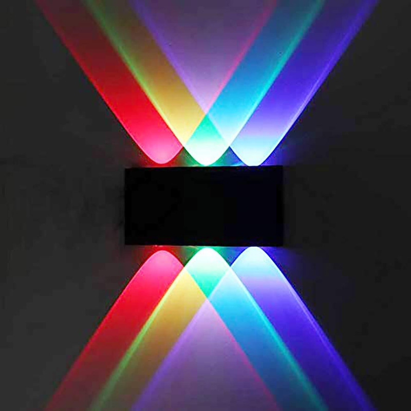 CIRAMA Rotary Wall Light, 3 Lights, 2 Way Split, Waterproof, AC Powered, Decorative Living Room Lighting Gate Light Outdoor Lamp(Multicolor)