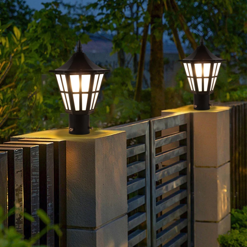 KINIS KIN-HURRICANE G/L, PACK OF 2 Gate Light Outdoor Lamp(Black, Clear)