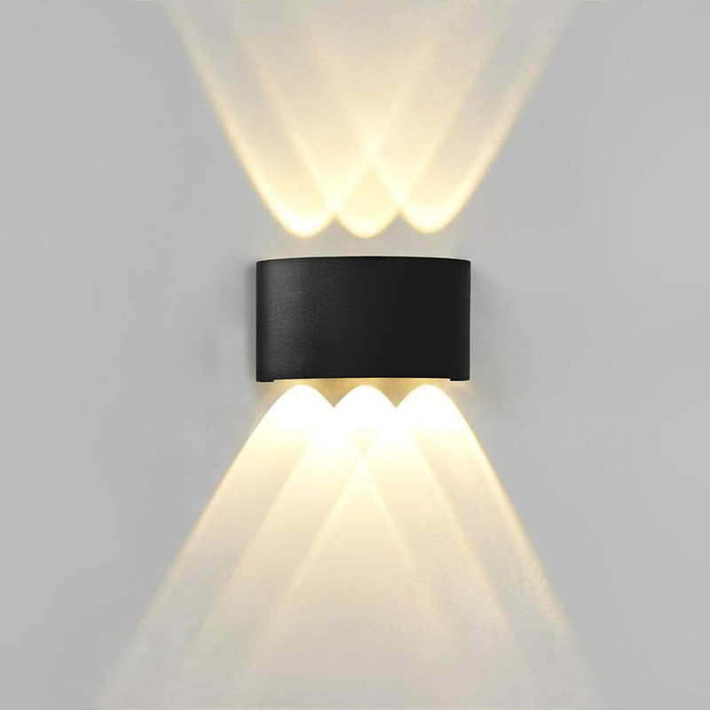 Volt Vision 4 Way LED Indoor & Outdoor Lamp Up/Down Right/Left Elevation Light Rustproof & Waterproof Aluminum Body Black (Warm White) Post Light Outdoor Lamp(Yellow)