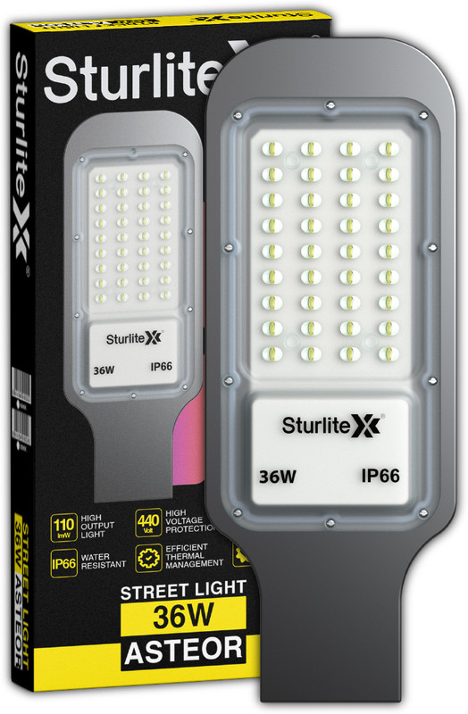 Sturlite Asteor 36W LED Street Light - (Pack of 1) (L-G-0060-36W) Flood Light Outdoor Lamp(Grey)