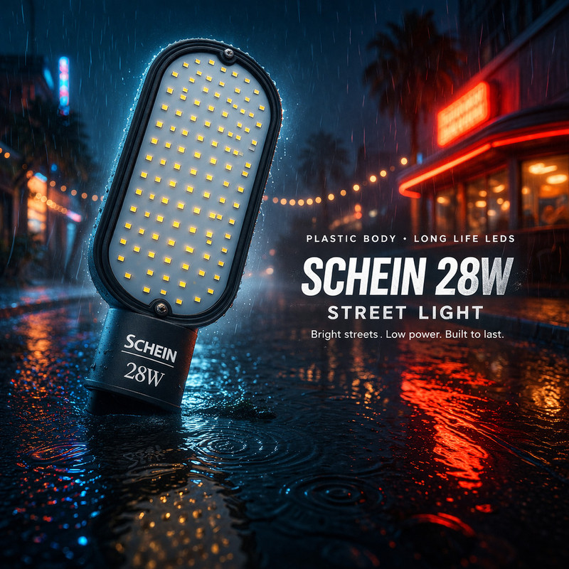 SCHEIN 28W Street Light BIS Approved R-97001945| White Bright LED | ROAD |PARKING|SOCIETIES| Waterproof Outdoor Lamp (Pack of 1) Street Light Outdoor Lamp(White)