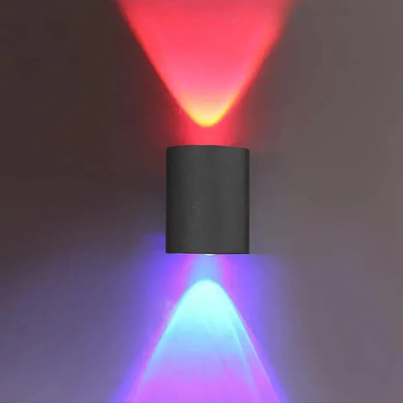Volt Vision 4 Way LED Indoor & Outdoor Lamp Up/Down Right/Left Elevation Light Rustproof & Waterproof Aluminum Body Black (Multi Color) Post Light Outdoor Lamp(Multicolor)