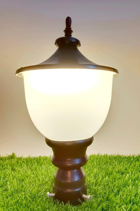 LYMON Waterproof Outdoor Gate Light for Home & Garden (Bulbnot Incl.) (Pack of 1)(K12 Black) Gate Light Outdoor Lamp(Black)