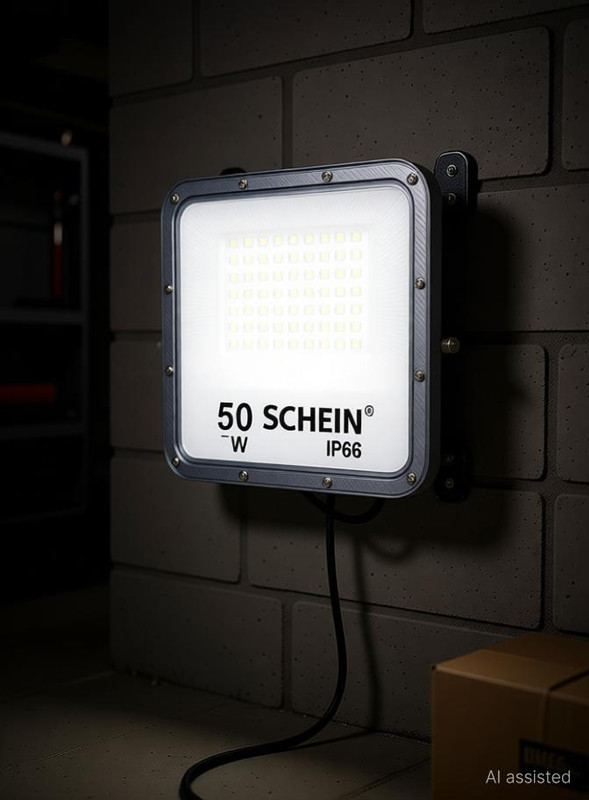 SCHEIN 50W LED Flood Light | Aluminium Body | BIS Approved R-97001929 | IP65 Waterproof | High Brightness Outdoor Lamp | Cool White | Pack of 1 Flood Light Outdoor Lamp(White)