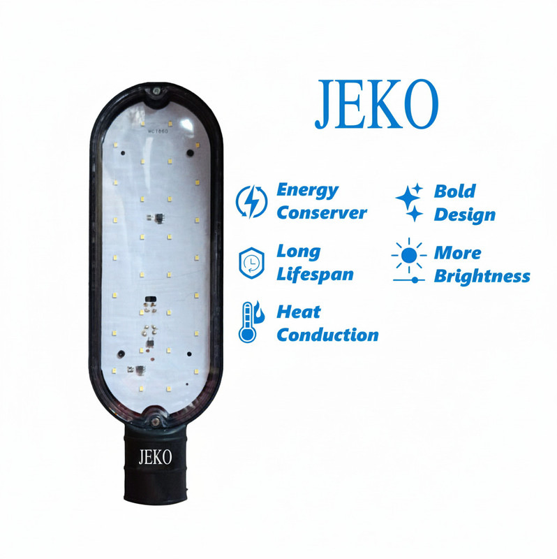 Jeko 25 Watt DAY NIGHT SENSOR STREET LIGHT AUTO ON OFF WATER PROOF DUST PROOF IP66 Street Light Outdoor Lamp Street Light Outdoor Lamp Street Light Outdoor Lamp(White)