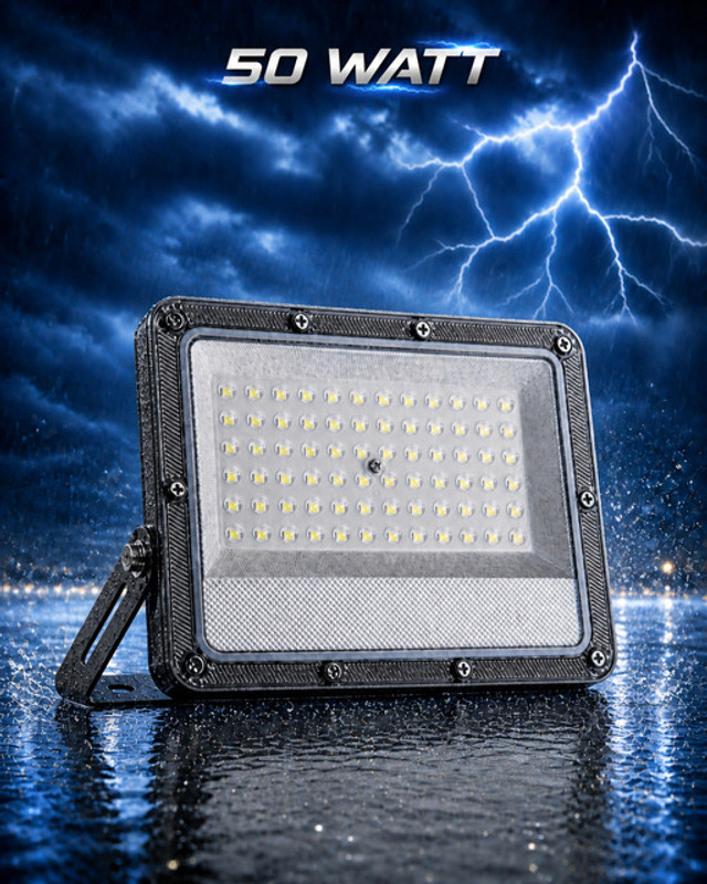 spark world 50W LED Flood Light for Outdoor Use | IP66 Waterproof High Power Security Light Flood Light Outdoor Lamp(White)