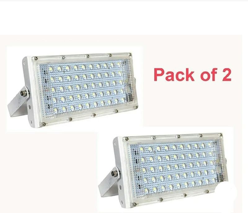 Banyan 50 W Decorative Plug & Play LED Bulb Flood Light Outdoor Lamp(Silver)